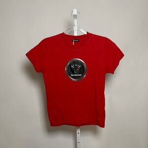 Balenciaga Red Short Sleeve Tee